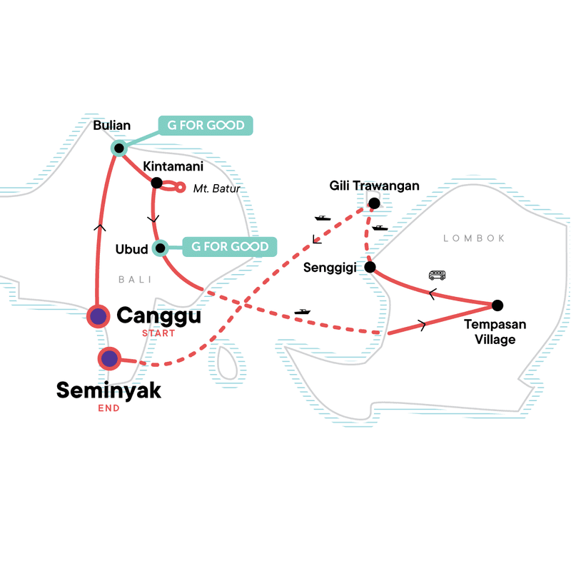Bali & Beyond The Perfect Island Loop Map
